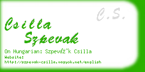 csilla szpevak business card